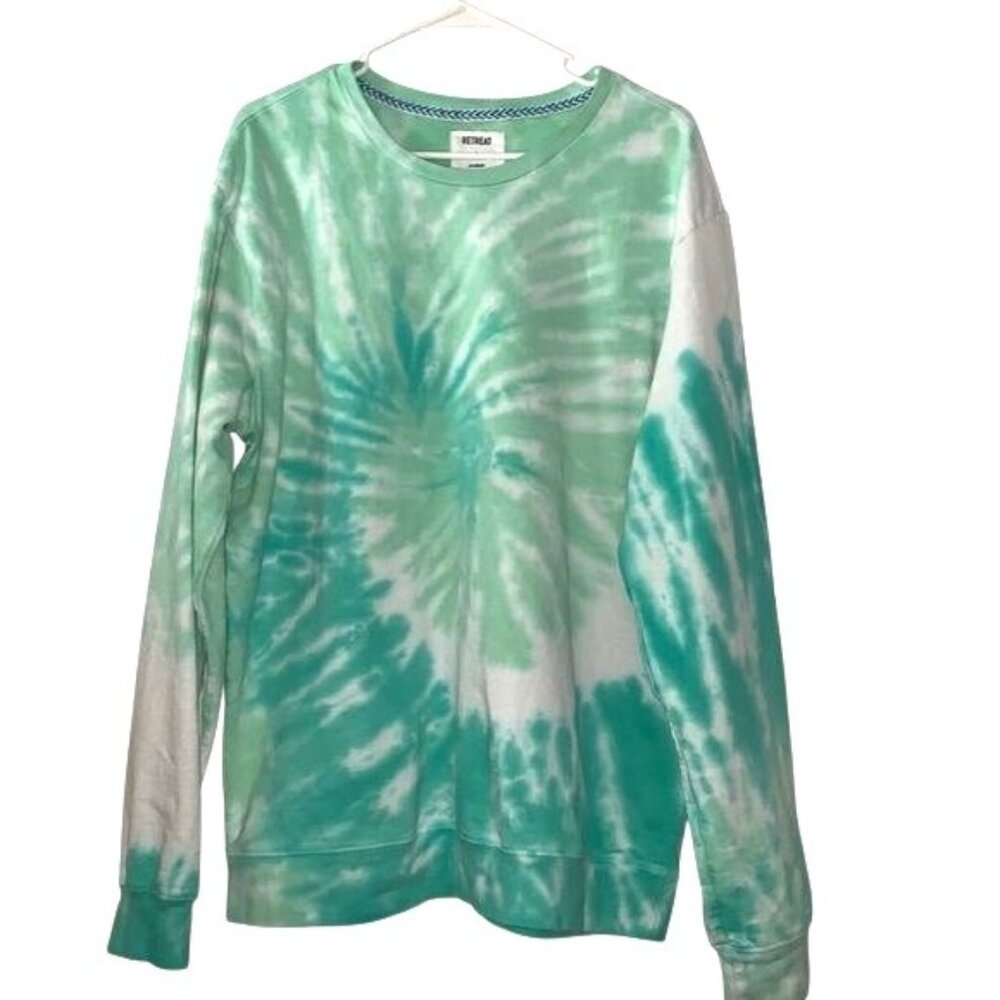 Retreat Los Angeles Mint Tie-Dye Long Sleeve Sweatshirt X-Large 100% Cotton